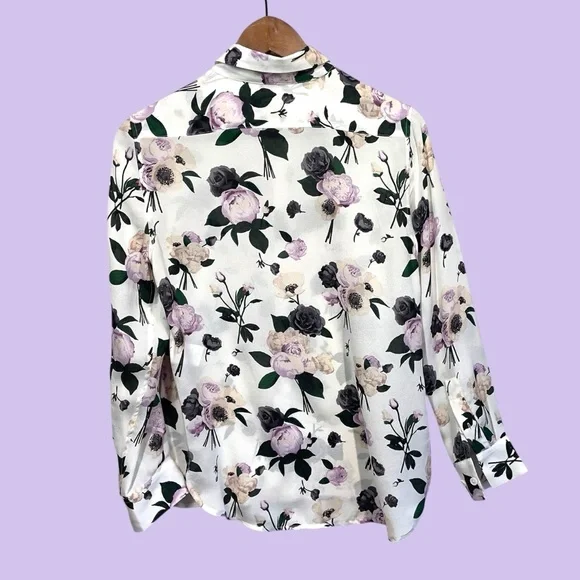 Equipment Liana Floral Print 100% Silk Blouse XS